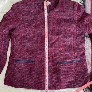 LOFT NWT Tweed Zip Jacket Size 4